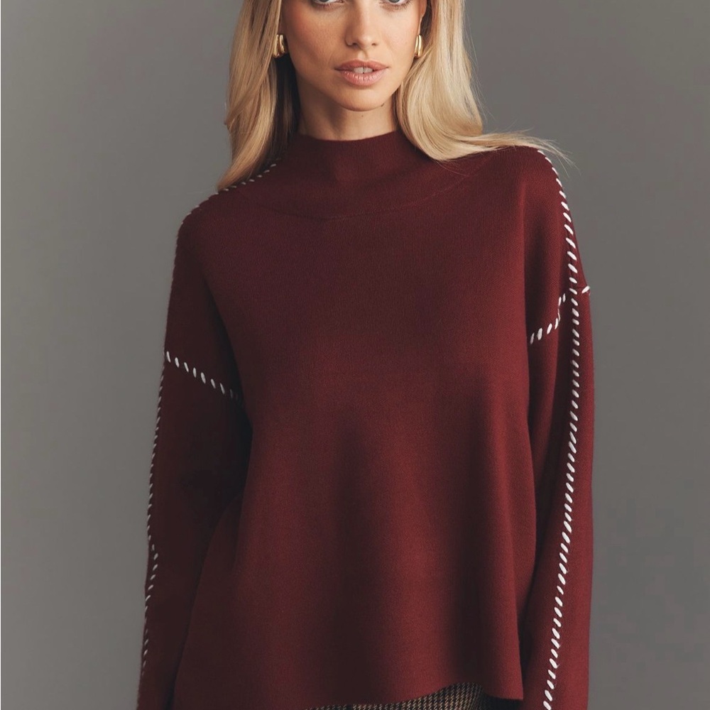 The Carys Mock-Neck Sweater by Maeve